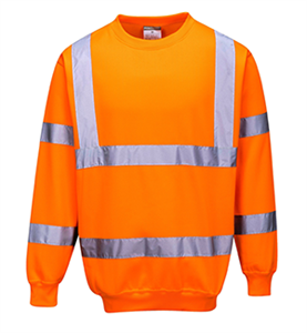 B303 ORANGE HI VIS SWEATSHIRT LARGE