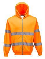 Hi-Vis Zip Front Hoodie 