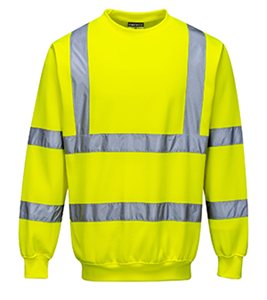 B303 YELLOW HI VIS SWEATSHIRT MED