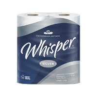 WHISPER SILVER TOILET ROLLS 40/CASE