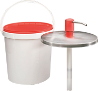 500103 PEVA Dispenser System with Stainless Steel Lid for 10L Bucket