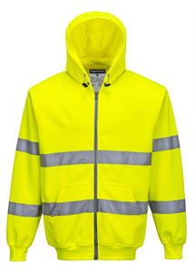 Hi-Vis Zip Front Hoodie 