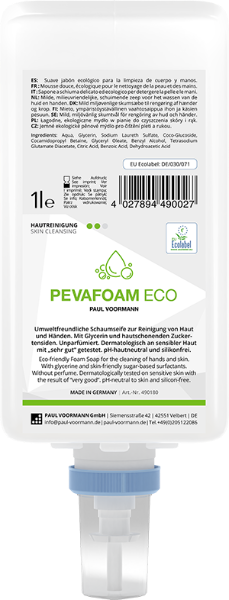 490180 PEVAFOAM Eco Foam Soap 1L Care & Clean Bottle (6)