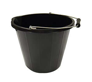 3 GALLON BLACK BUCKET PVC